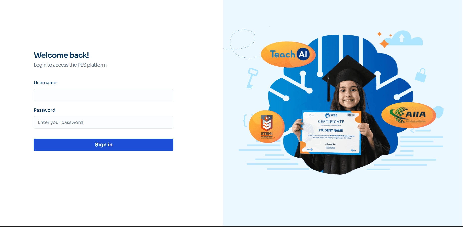 Dashboard login workflow for platform users
