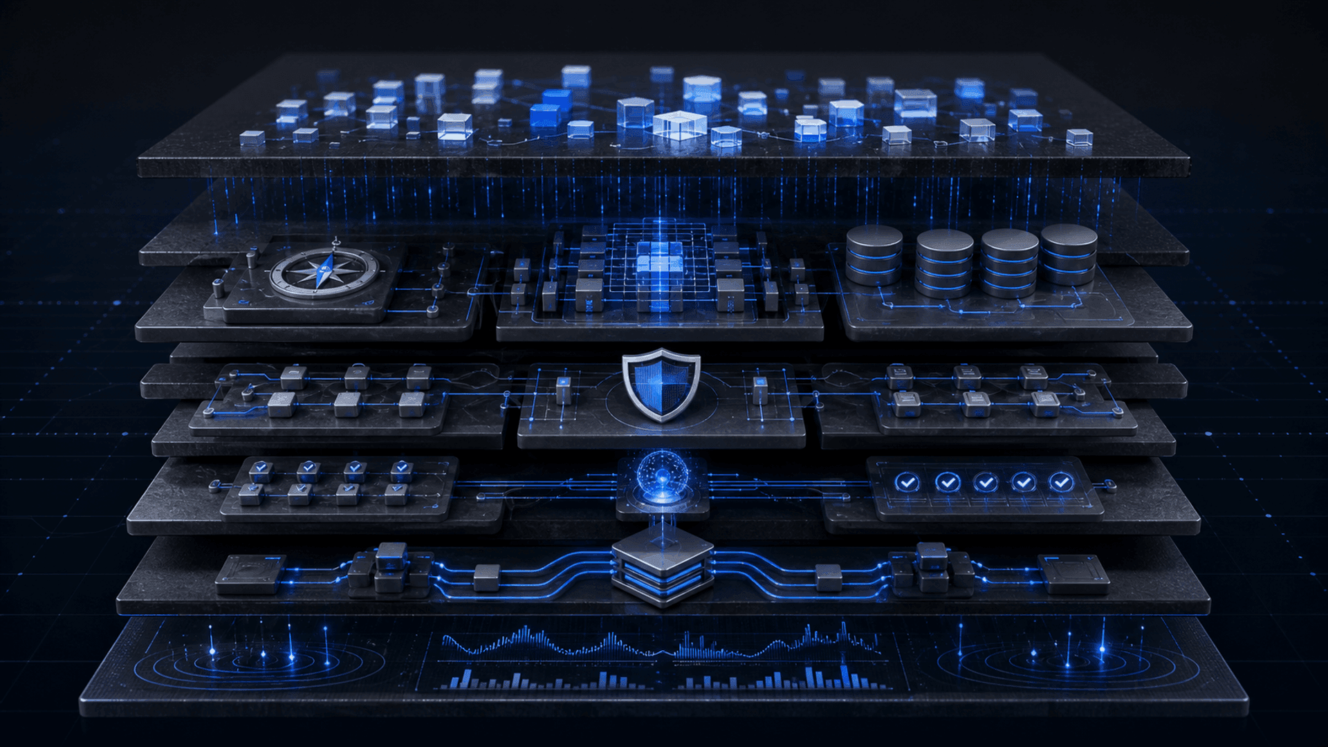 Software code supported by architecture security testing and deployment layers